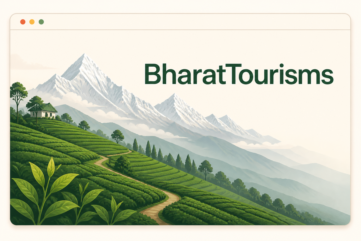 BharatTourisms conceptual Himalayan travel illustration