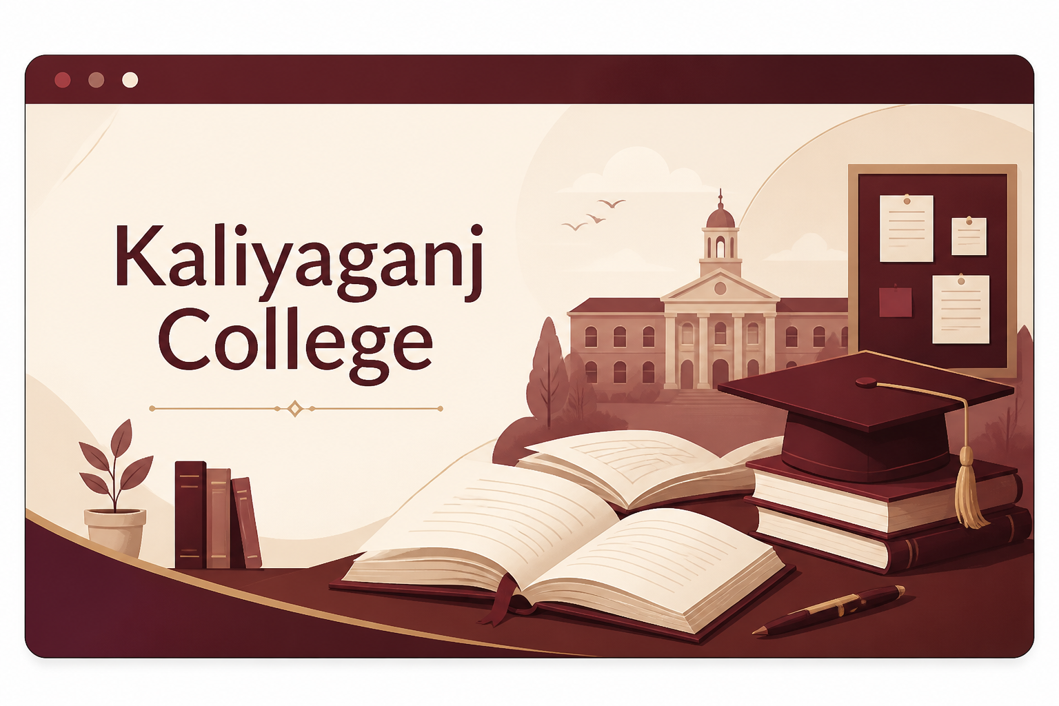 Kaliyaganj College conceptual academic illustration